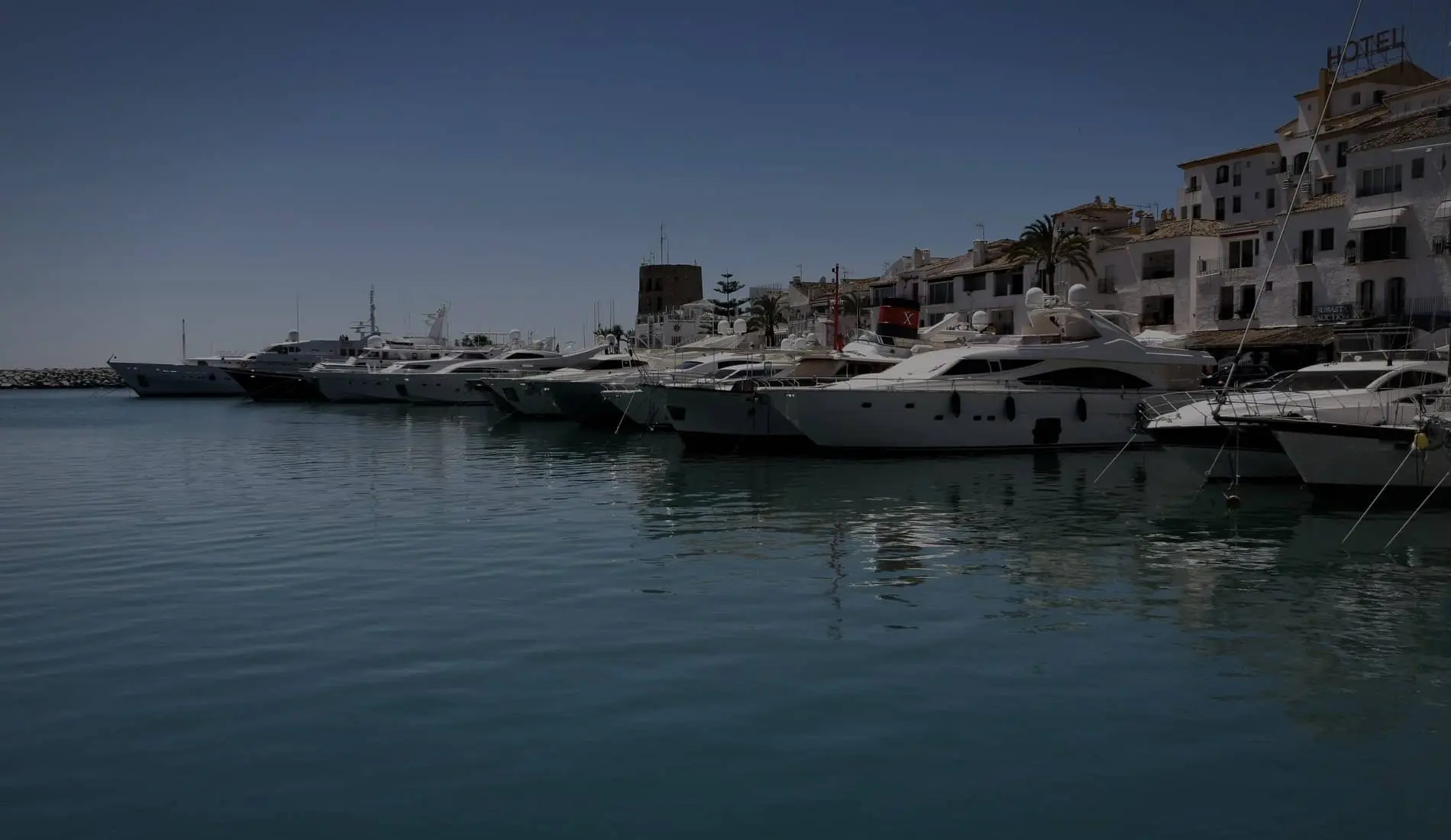 Yachts moored in Puerto Banús, Marbella